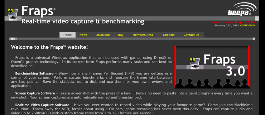 fraps screen recorder win 10