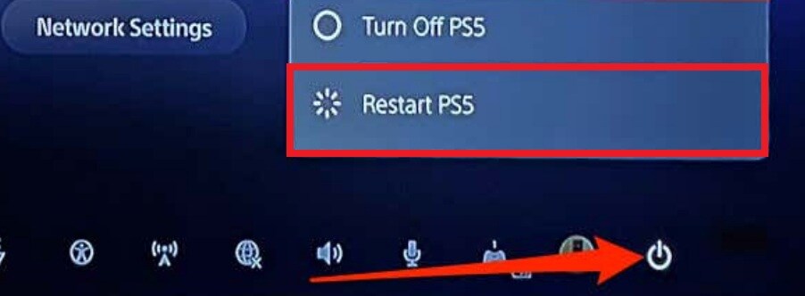restart ps5