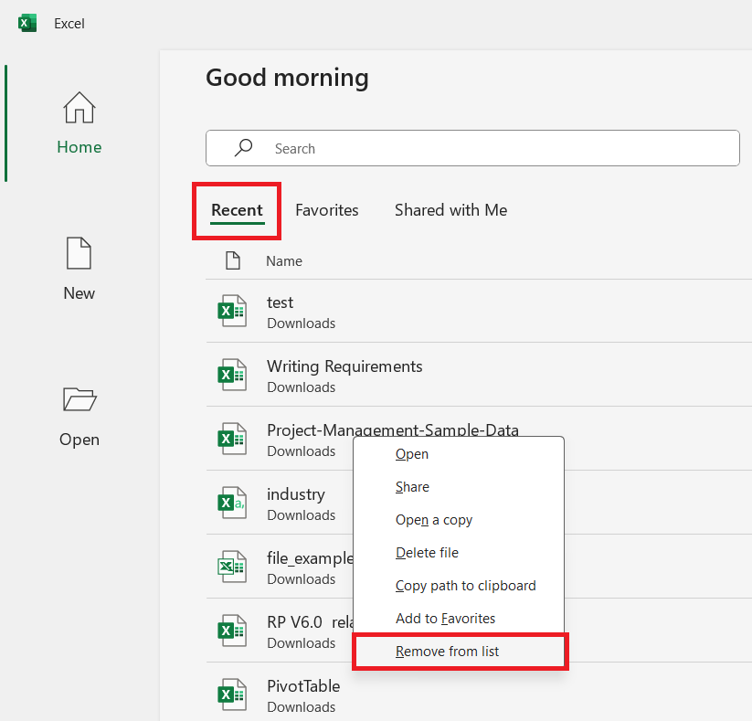 remove from list