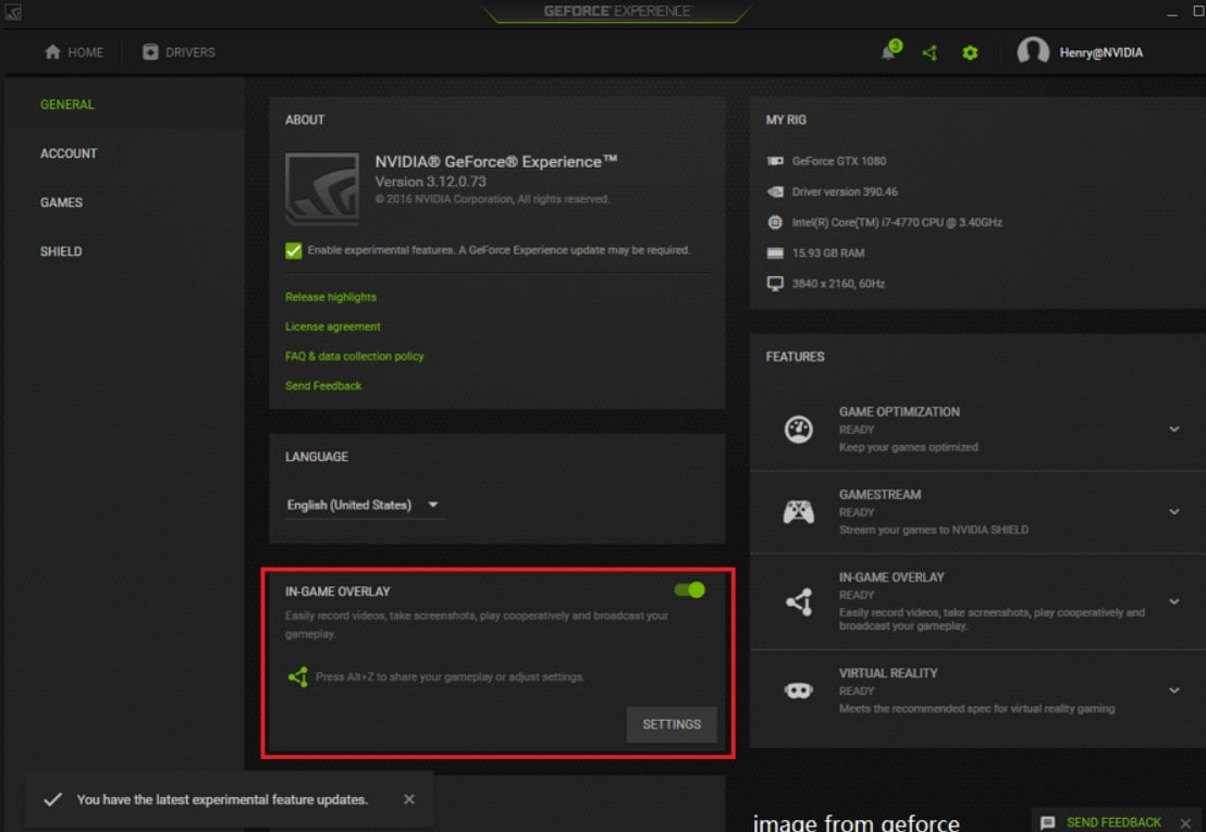 disable overlays