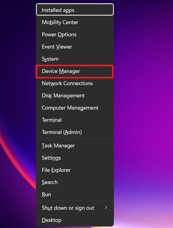 device manager