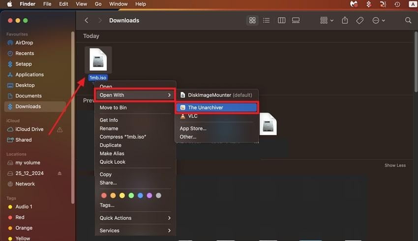 iso open iso file with the unarchiver