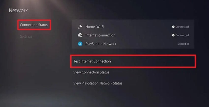 test internet connection