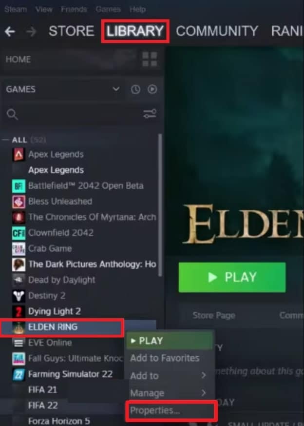 access game properties