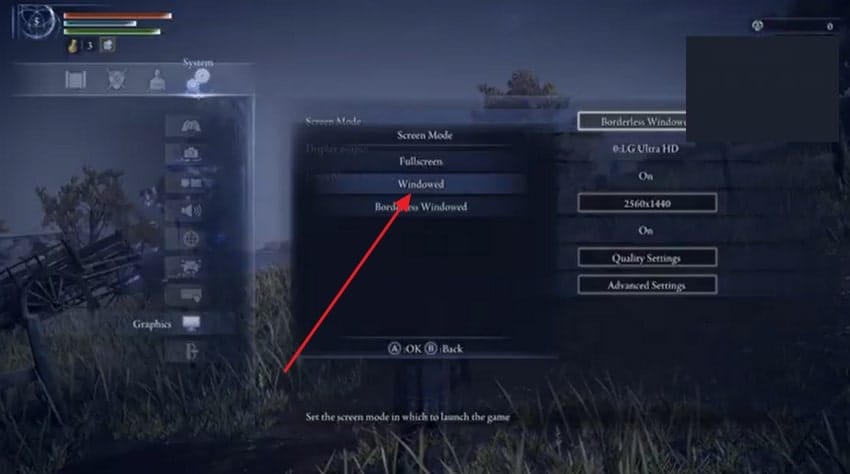 opt for windowed mode
