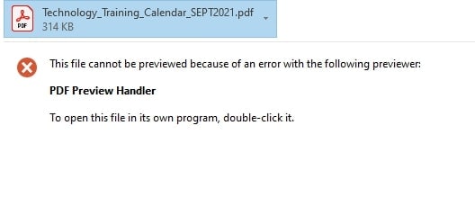 overview on file previewing fails error