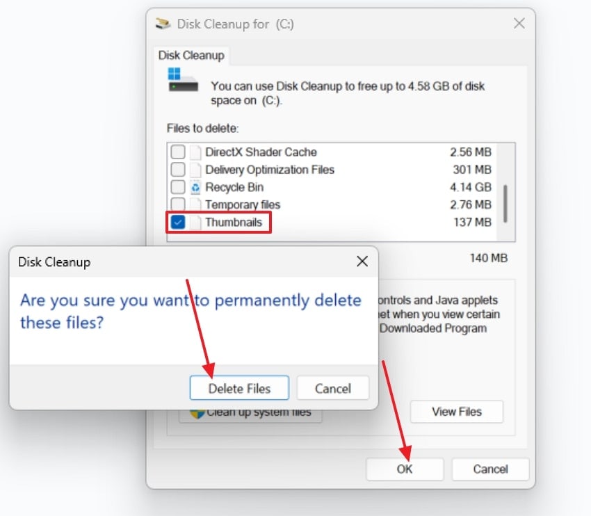 delete thumbnail cache