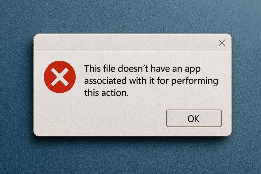 reasons of file association error