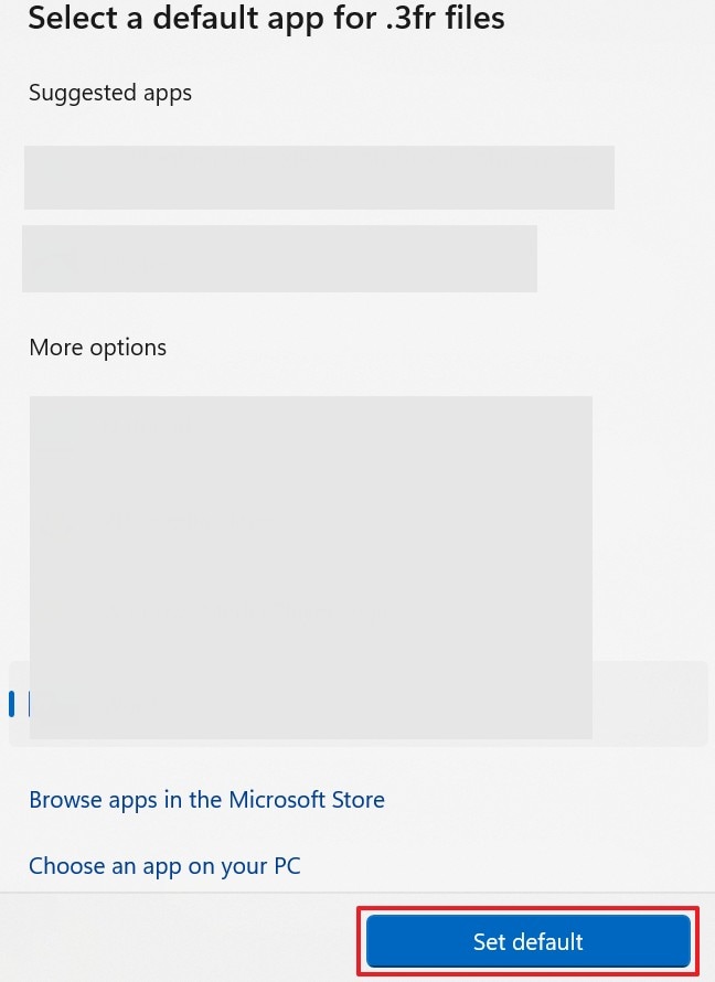 set default app