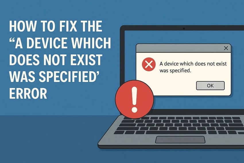6 Ways to Fix the “A Device Which Does Not Exist Was Specified” Error