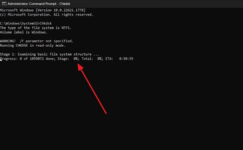 fix bad sectors with chkdsk scan