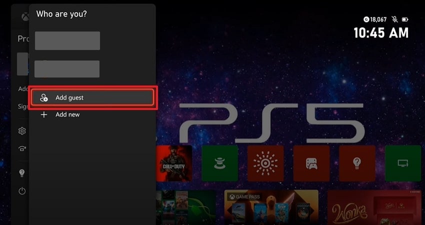 choose add guest and continue