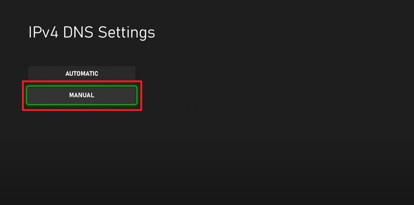get manual option and proceed