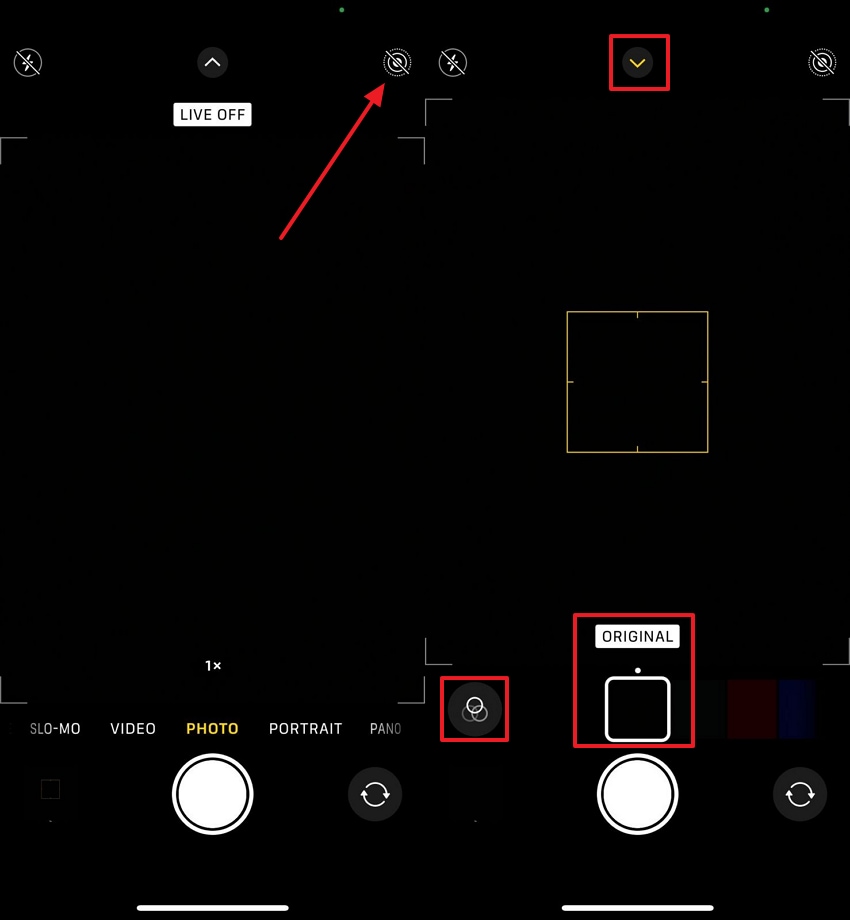adjust camers settings iphone