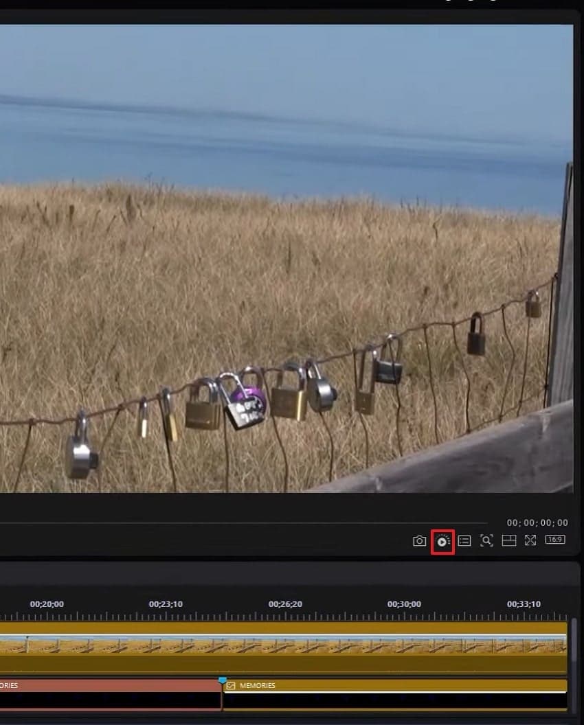 click play icon on under preview