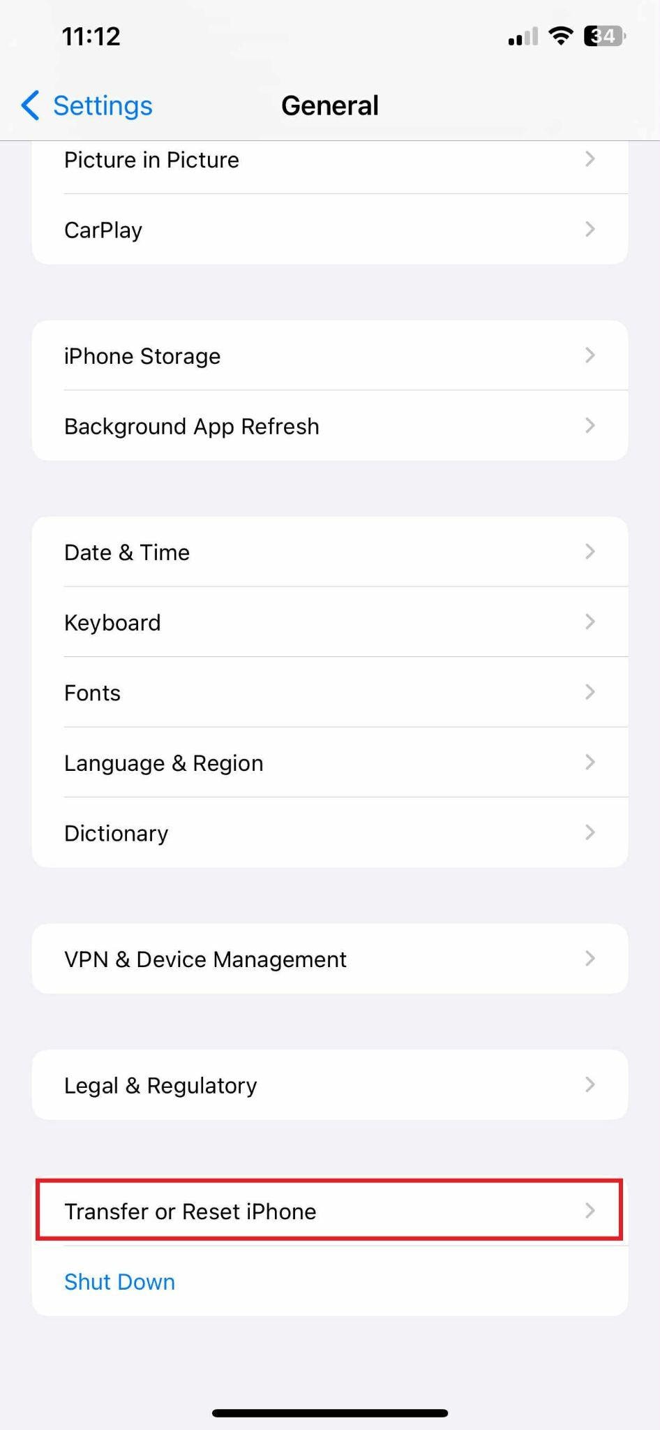 transfer or reset iphone