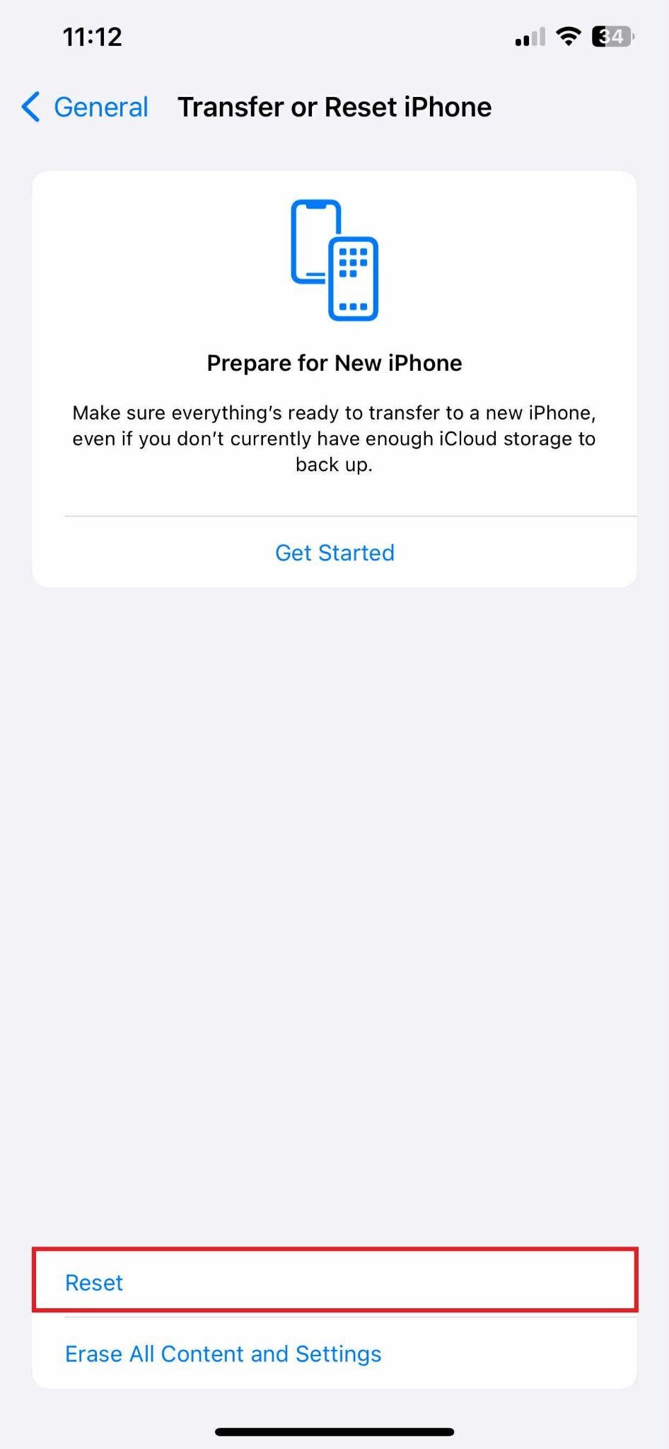 tap reset