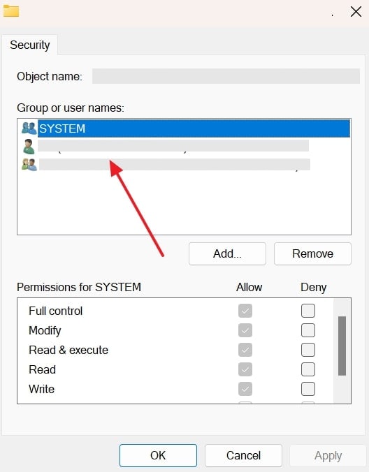 open system group or user