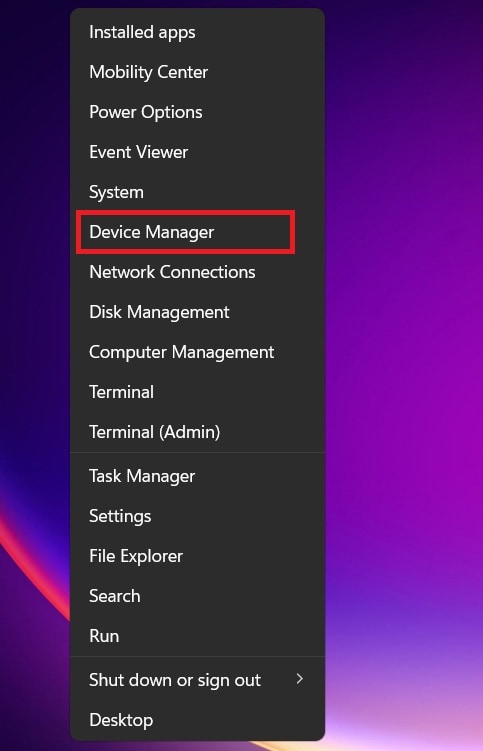 device manager