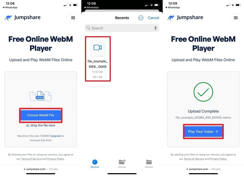 play webm in online player