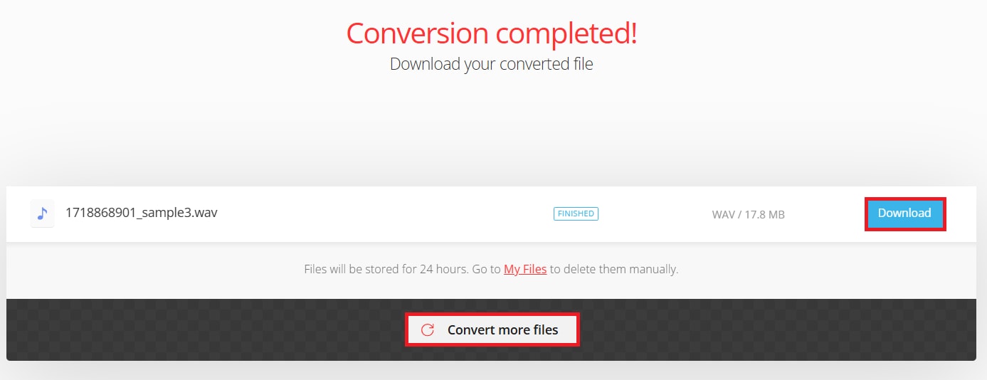 download wav file