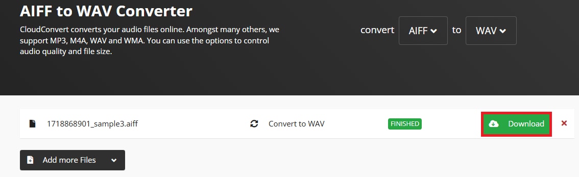 download wav file