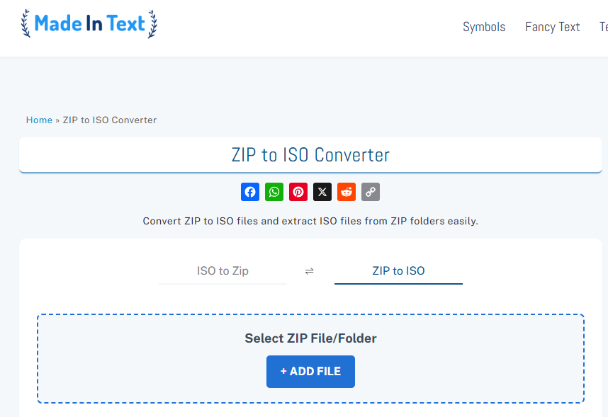 add file in made in text