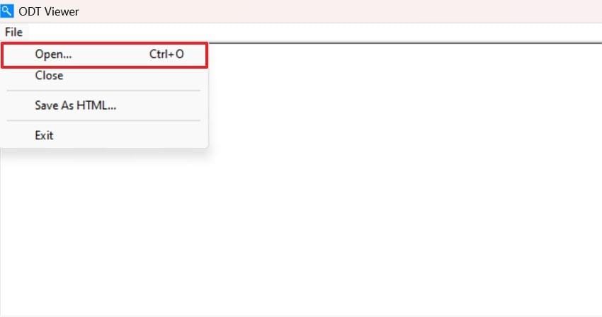 open odt file in odt viewer