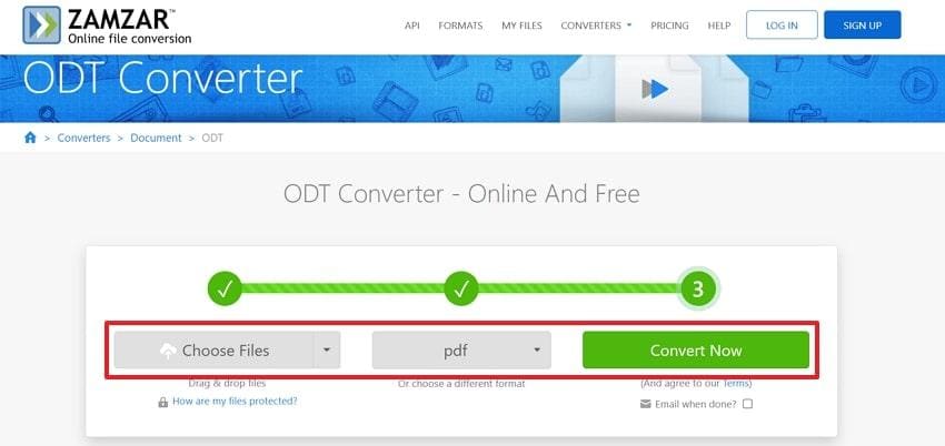 upload file and convert now