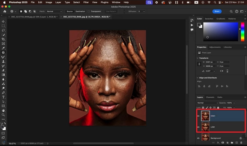 create layers and name them