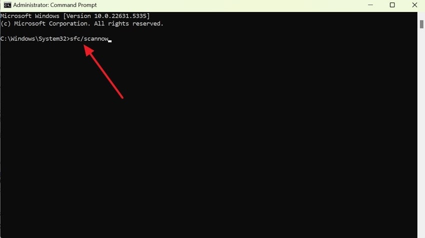 add command and press enter