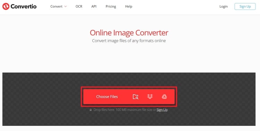 choose file to convert