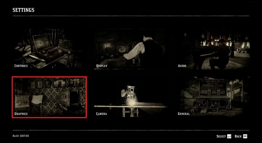 access graphics settings of game