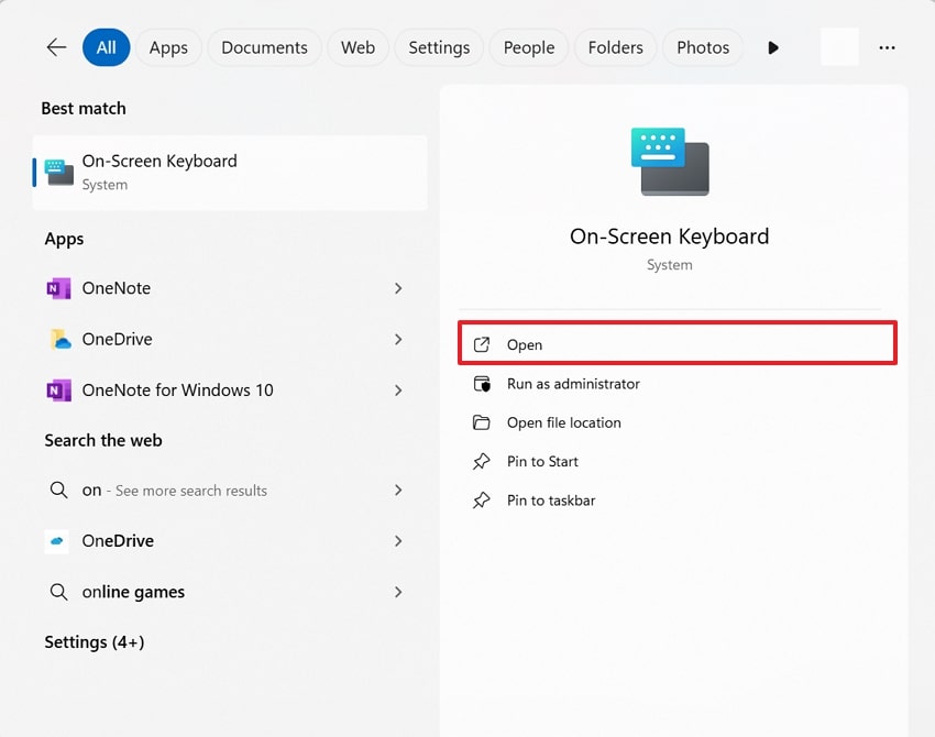 run on screen keyboard