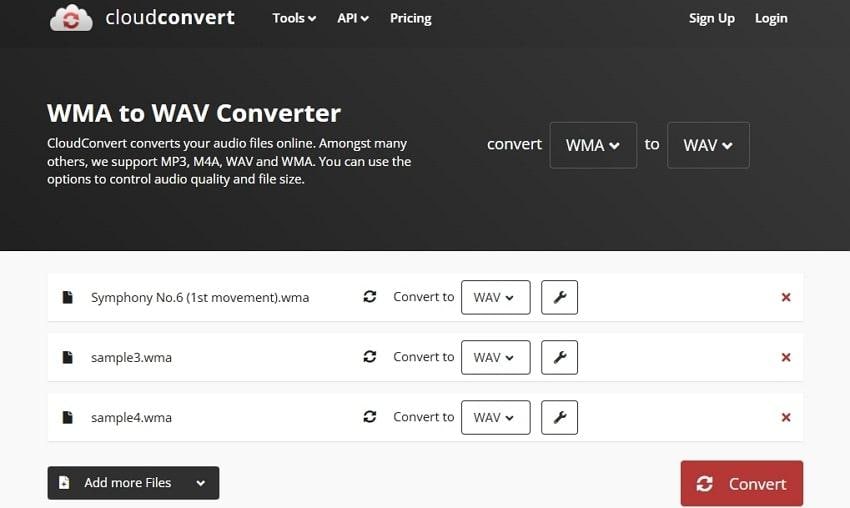 cloudconvert wma to wav converter online