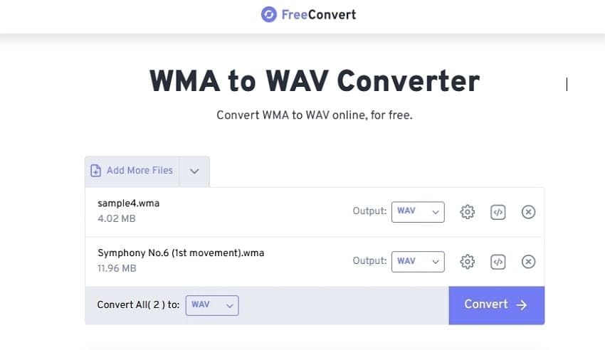 freeconvert wma to wav converter