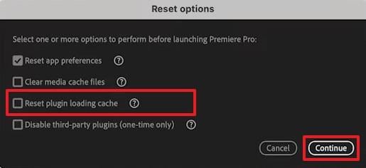 tap reset plugin loading cache