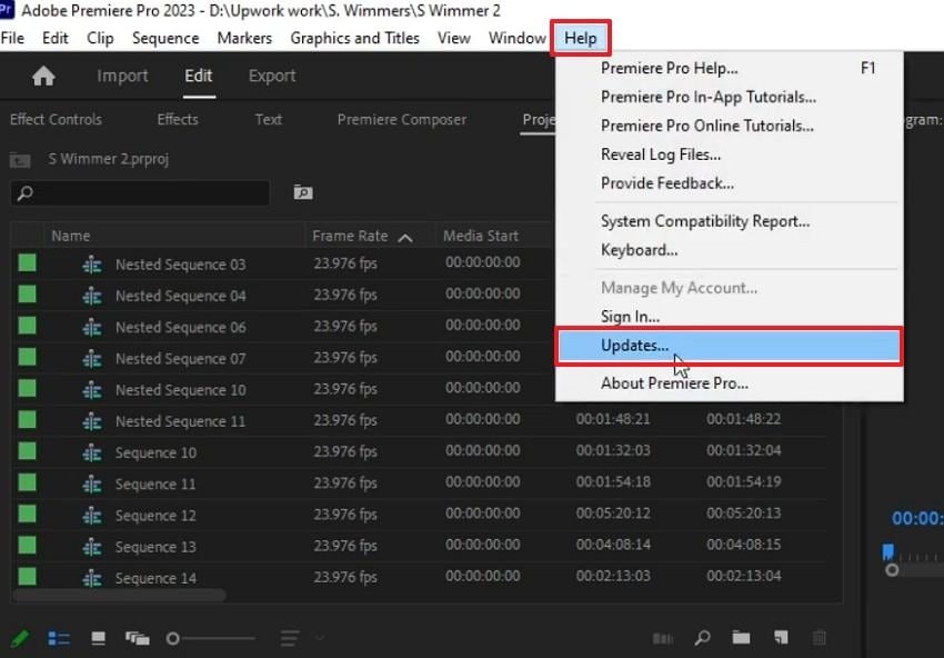 update insta360 using help menu