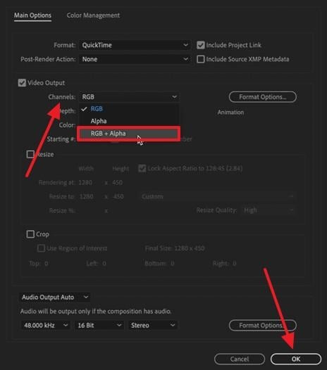 proceed with rgb channel selection