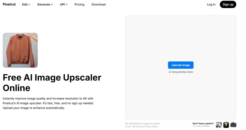 upload image to upscale image