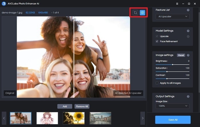 ai upscaling tool of avclabs