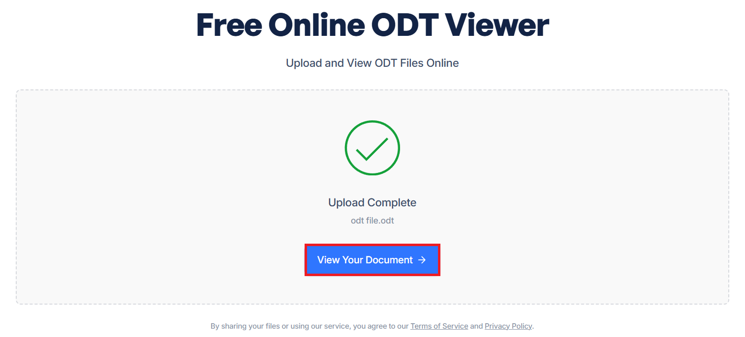 view your document