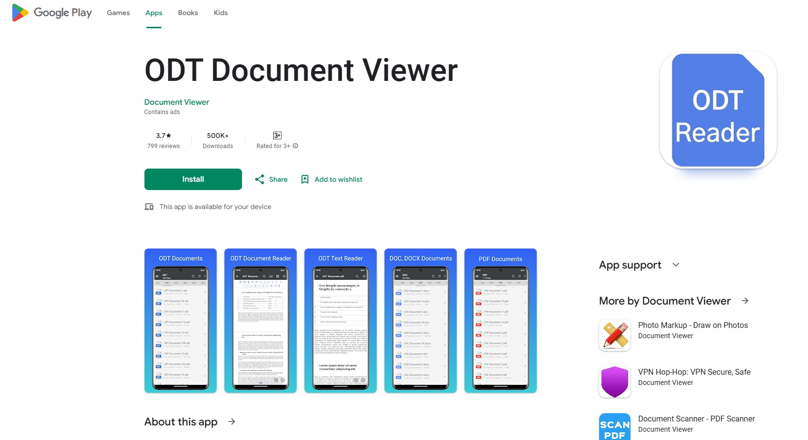 odt document viewer android