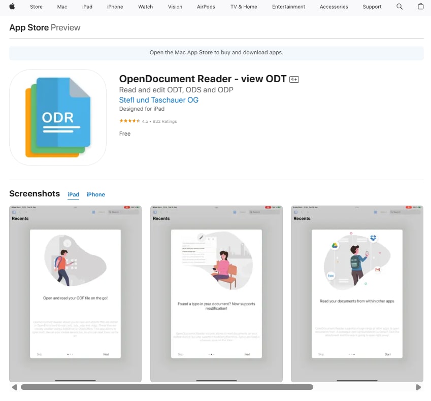 opendocument reader
