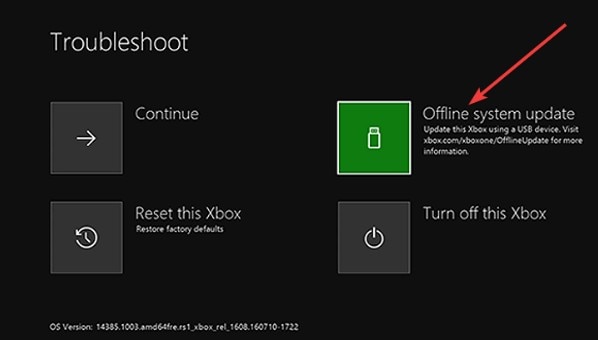 offline system update option