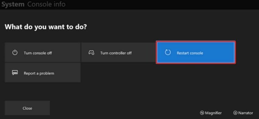 restart console to solve youtube issue