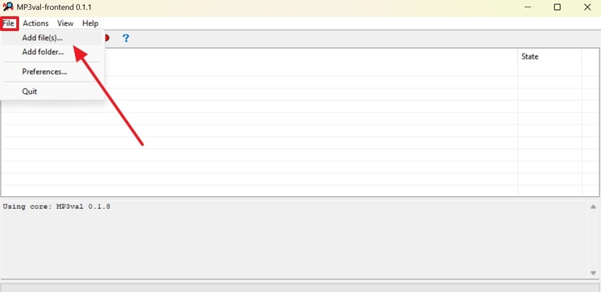 select add files to import mp3