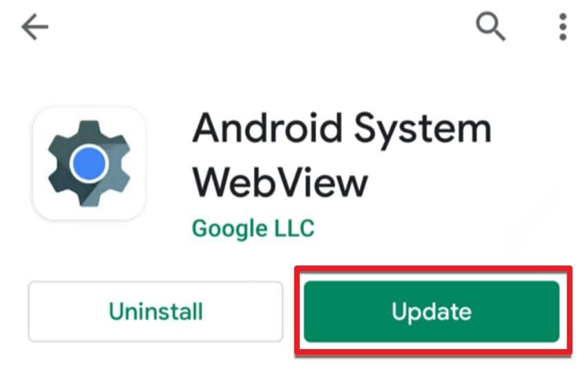 update android system webview