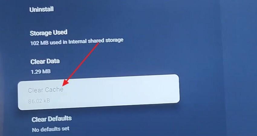 pick the clear cache option