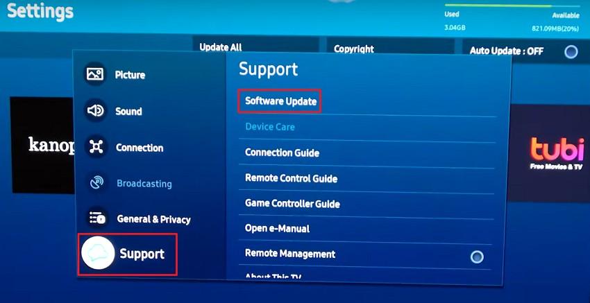 go support and software update